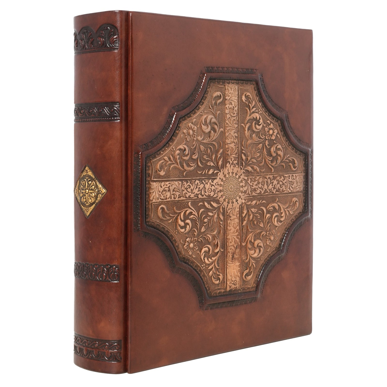 album in pelle rosone